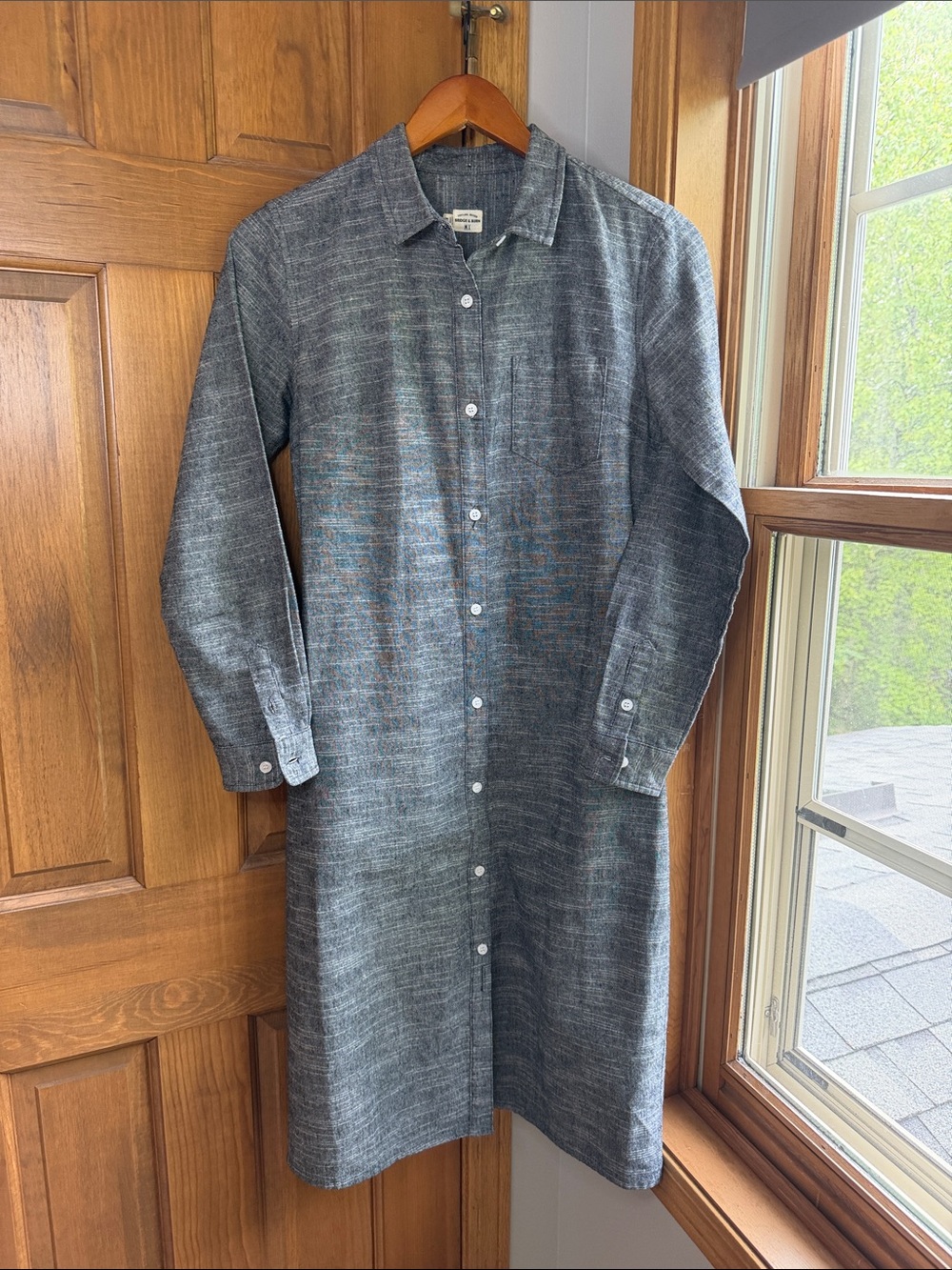 Bridge & Burn Heathered Charcoal Shirt Dress with Pockets Women’s Size x-small